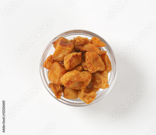 Fried pieces of pork rind and fat