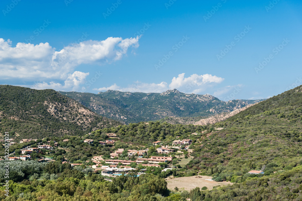Summer Sardinian landscape, chia, Italy