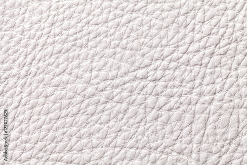 White beige leather texture background with pattern, closeup.