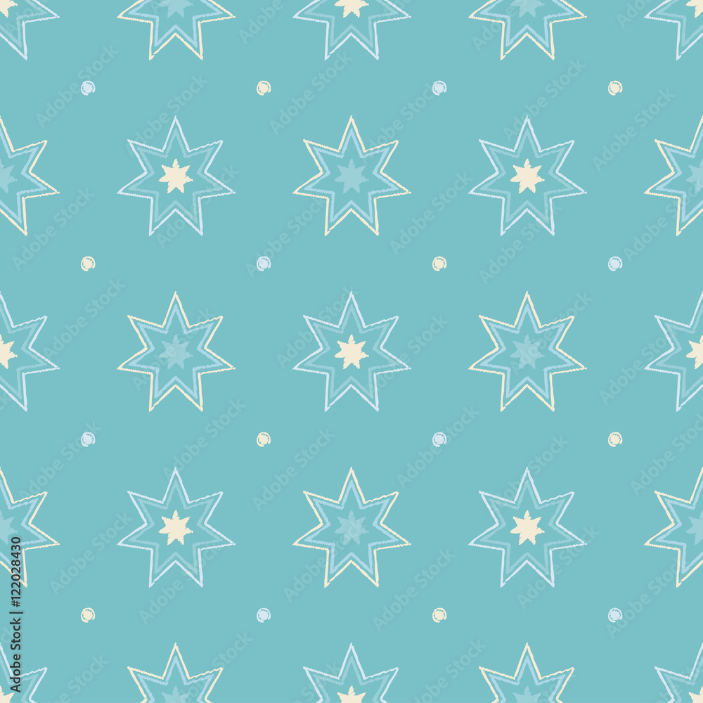 Seamless vector background with decorative stars. Print. Cloth design, wallpaper. Seamless vector background with decorative stars. Print. Cloth design, wallpaper.