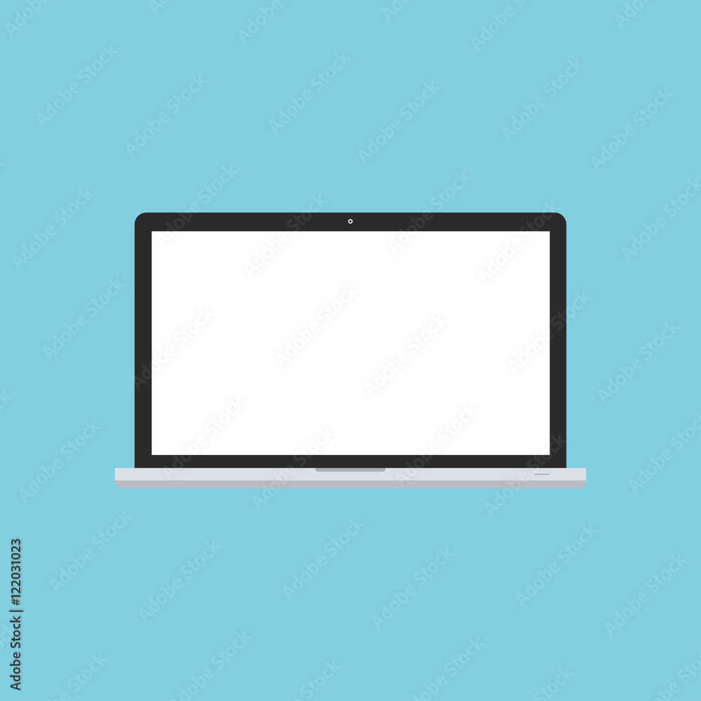 Laptop flat icon. Modern gadget vector illustration. Laptop flat icon. Modern gadget vector illustration.