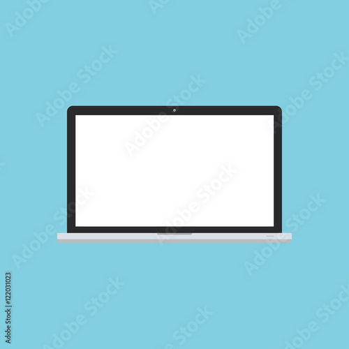 Laptop flat icon. Modern gadget vector illustration.