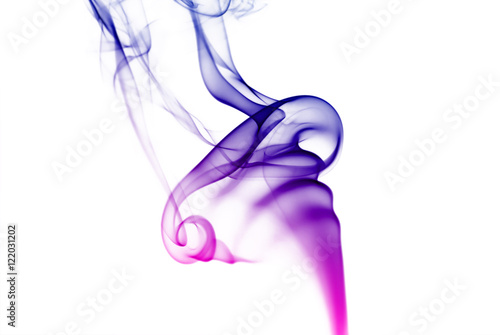 Colorful purple smoke