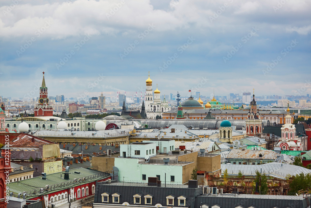 Scenic view of Moscow city center