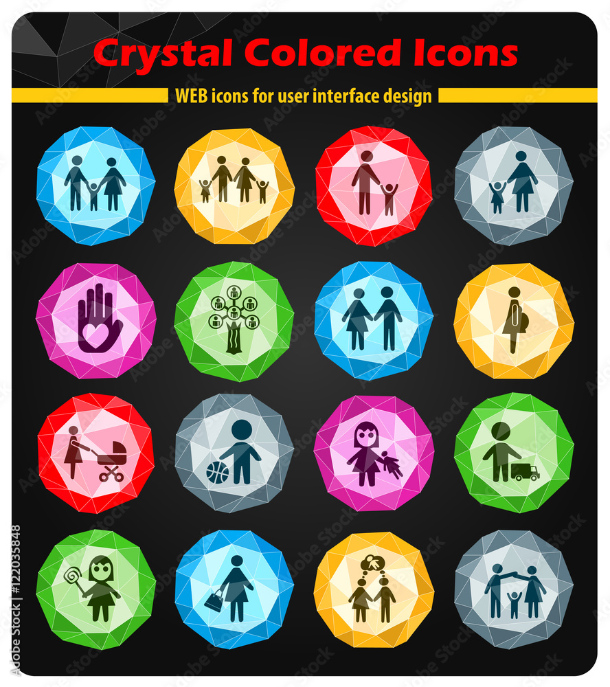 family icon set family icon set