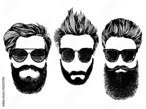 Hipster style and fashion vector illustration set.