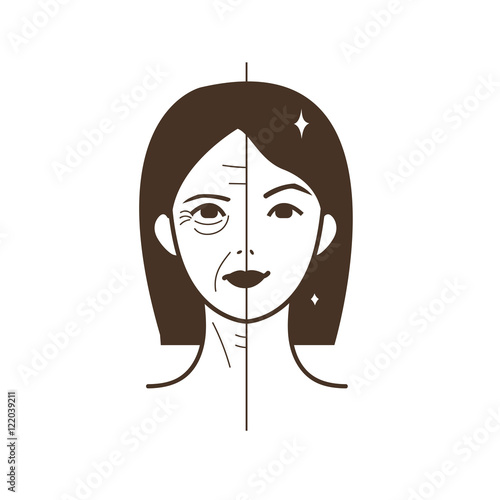 Young and old face