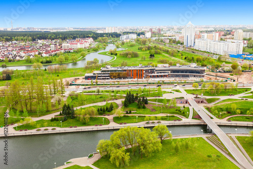 Minsk aerial panoramic view