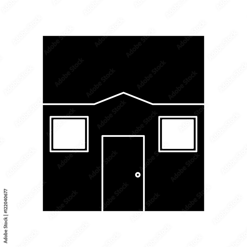 House with windows icon. Home building and real estate theme. Isolated design. Vector illustration House with windows icon. Home building and real estate theme. Isolated design. Vector illustration