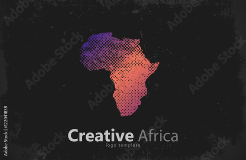 Africa. Creative africa logo design. Africa map