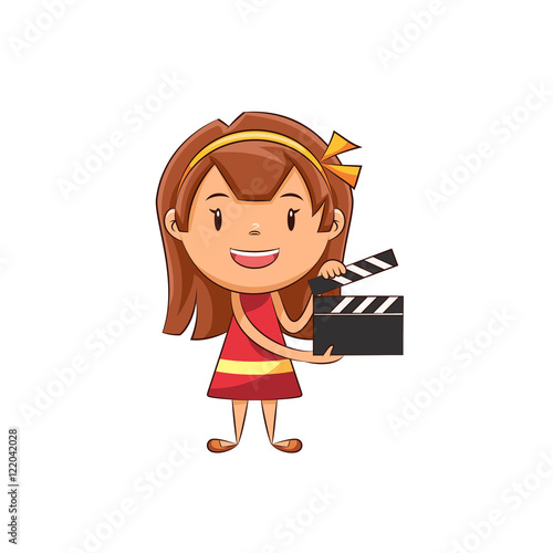 Girl clapperboard