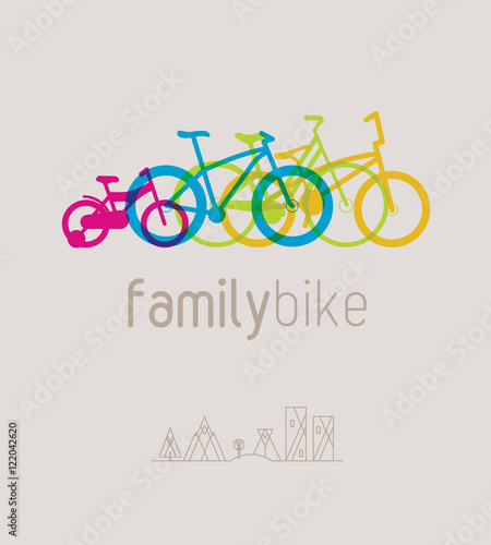 Vélo, logo, identité visuelle, sport, loisirs, famille, randonnée