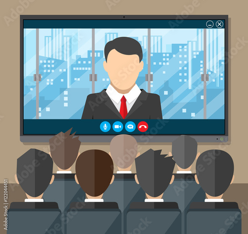 Online conference. Internet meeting, video call