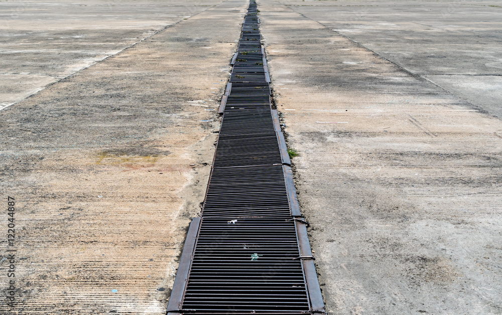 Fototapeta premium Metal drain cover