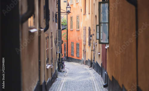 Vászonkép Beautiful view of Stockholm capital Gamla Stan old town, Sweden