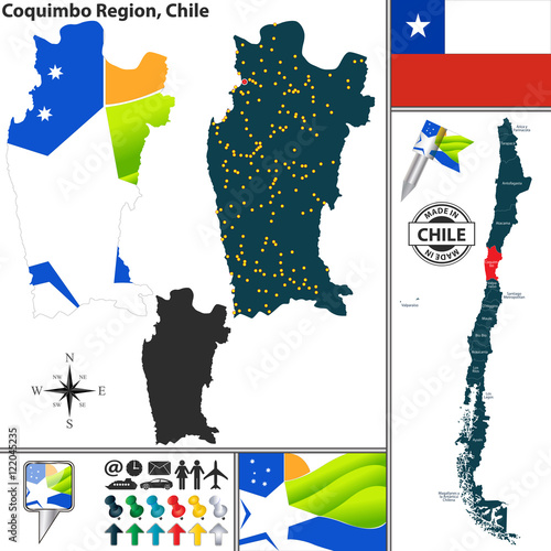 Map of Coquimbo, Chile photo