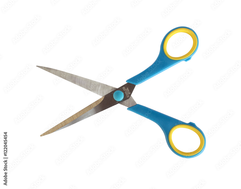 Scissors isolated on white background without shadows. Scissors isolated on white background without shadows.
