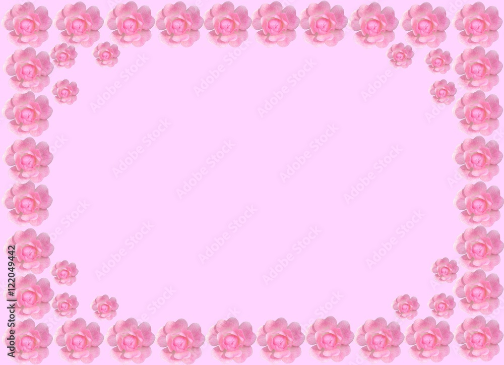 Simple background/border of tiny roses in soft pink