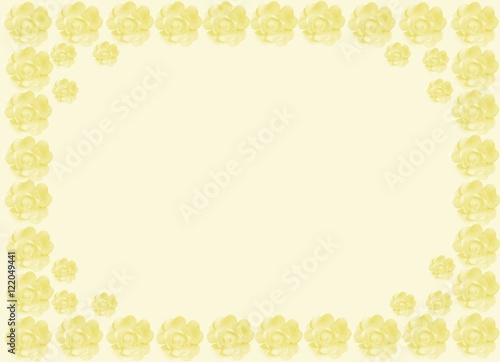 Simple background/border of tiny roses in soft fresh yellow