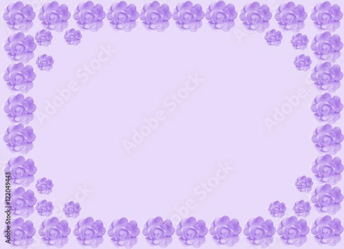 simple border of tiny roses on lavender background