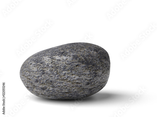 natural gray stone isolated on white background