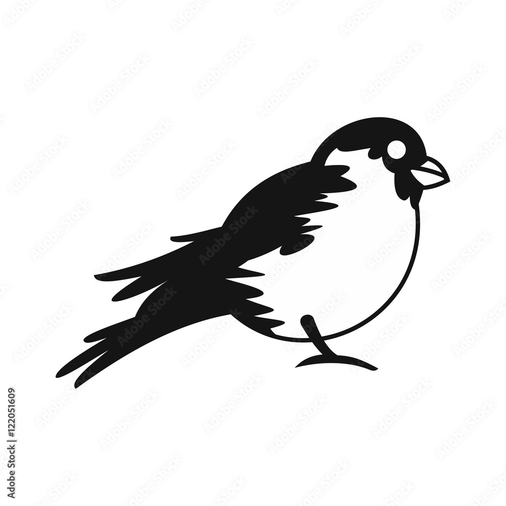 Bullfinch icon in simple style on a white background vector illustration Bullfinch icon in simple style on a white background vector illustration