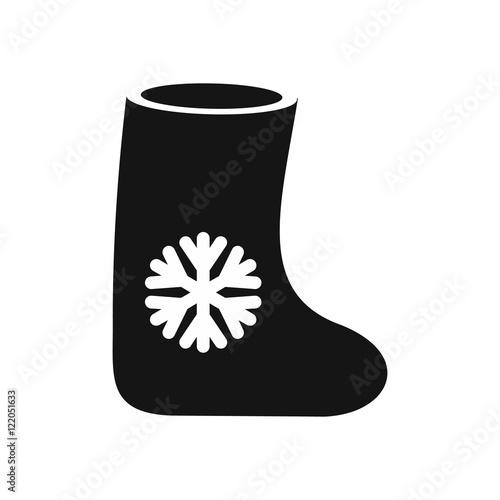 Felt boots icon in simple style on a white background vector illustration