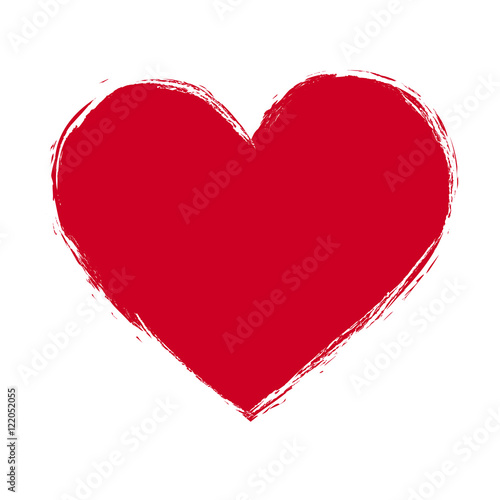 vector illustration of grunge red heart 