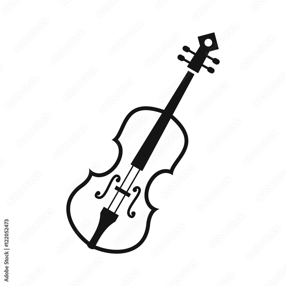 Fototapeta premium Cello icon in simple style on a white background vector illustration