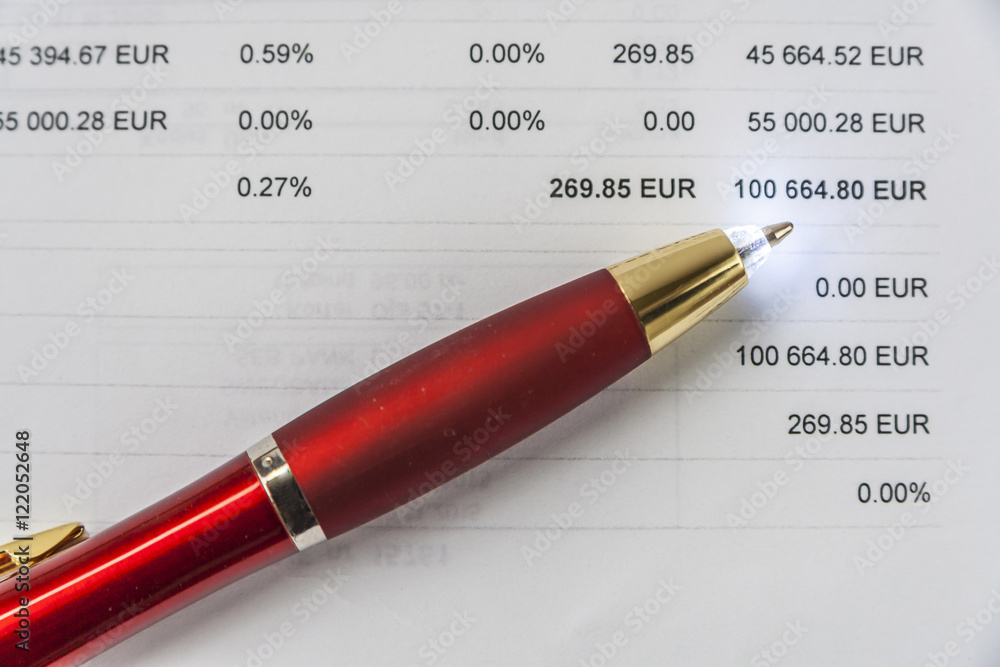 Business Document and a Led Light Ballpoint Pen Business Document and a Led Light Ballpoint Pen