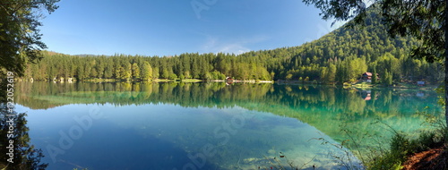 Panorama Lago di Fusine inferiore (unterer Weissenfelser See) / Friaul / Italien