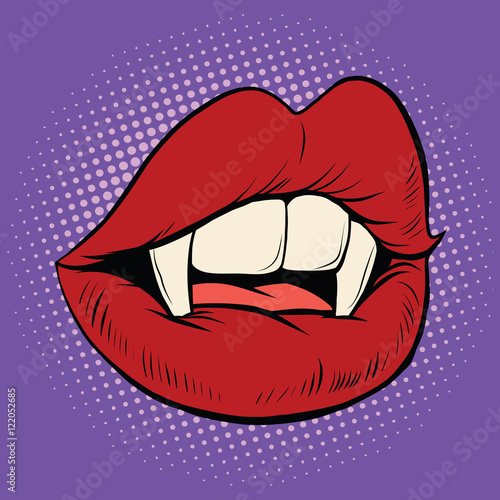 Sexy Halloween vampire mouth female