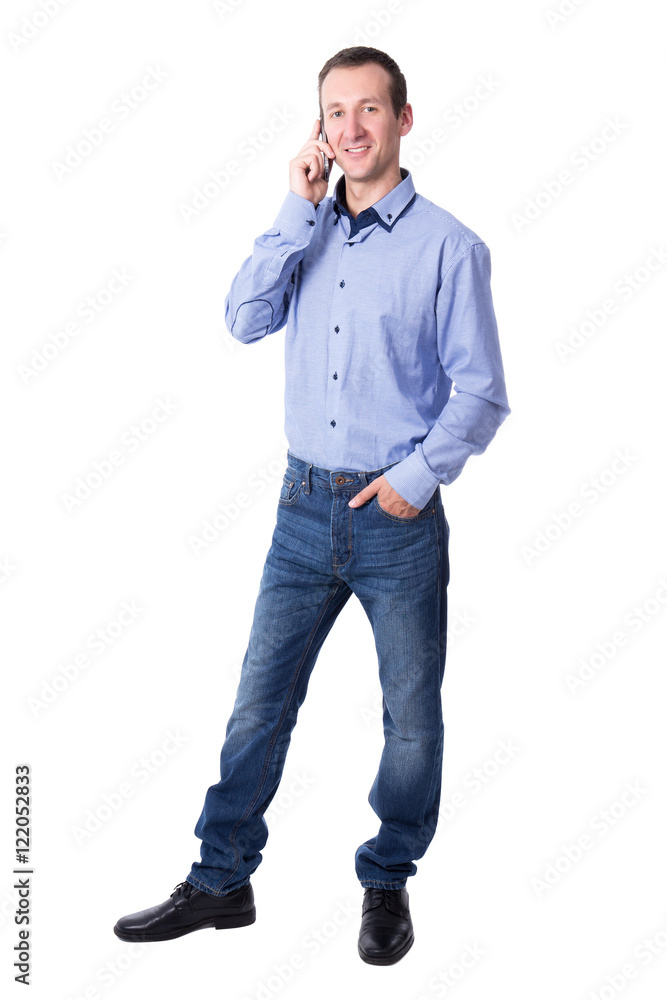full length portrait of middle aged business man calling on mobi full length portrait of middle aged business man calling on mobi