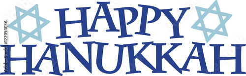Happy hanukkah typograhpy