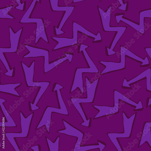 Set of hand drawn arrows. Colorful vector seamless pattern.