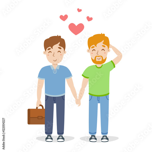 vector gay couple illustration