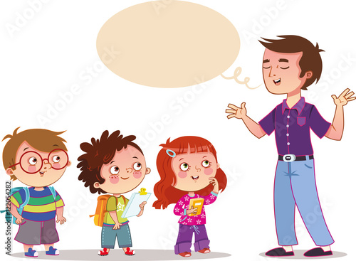 Teacher and students