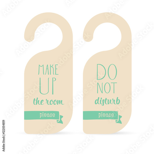 vector cute hotel hanger sign