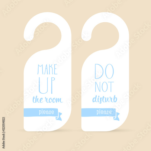 vector cute hotel hanger sign