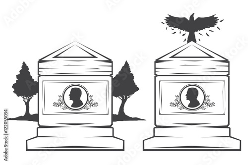  Grave gravestone monument