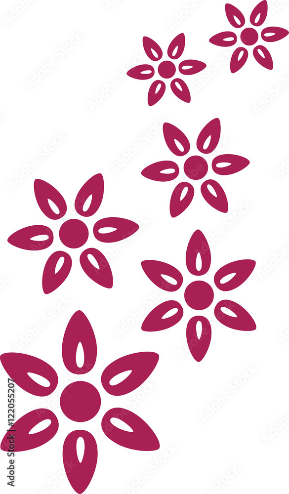 Fototapeta premium Flying flower blossoms