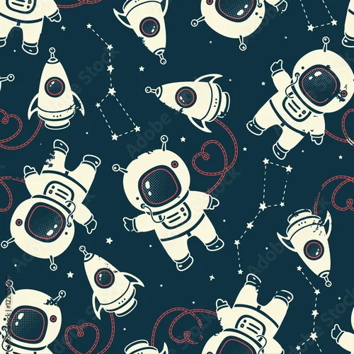 Tapety kosmonauta wektor wzór