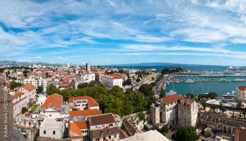 panoramic view of Split City, Croatia