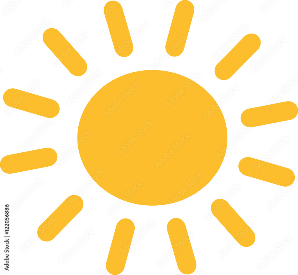 Yellow sun icon Yellow sun icon