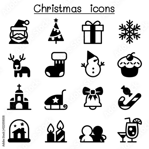 Christmas icon set