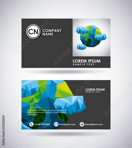 planet earth low poly style vector illustration design