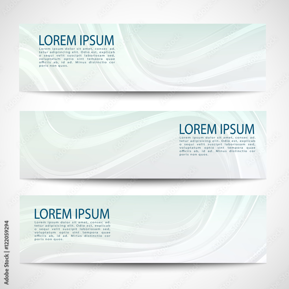 Fototapeta premium Abstract header gray white wave white vector design