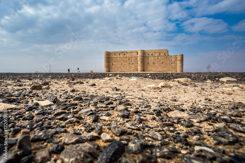 Qasr al Kharana - a desert castle that served as an inn in the desert of Jordan - Middle East photo