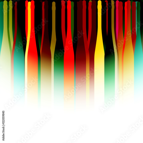 Colored background with bottles