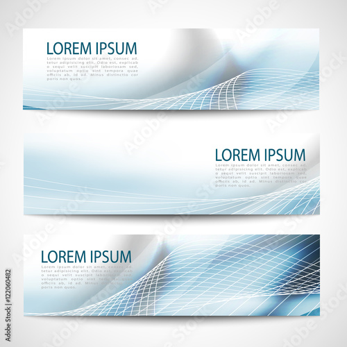 Abstract header blue wave white vector design